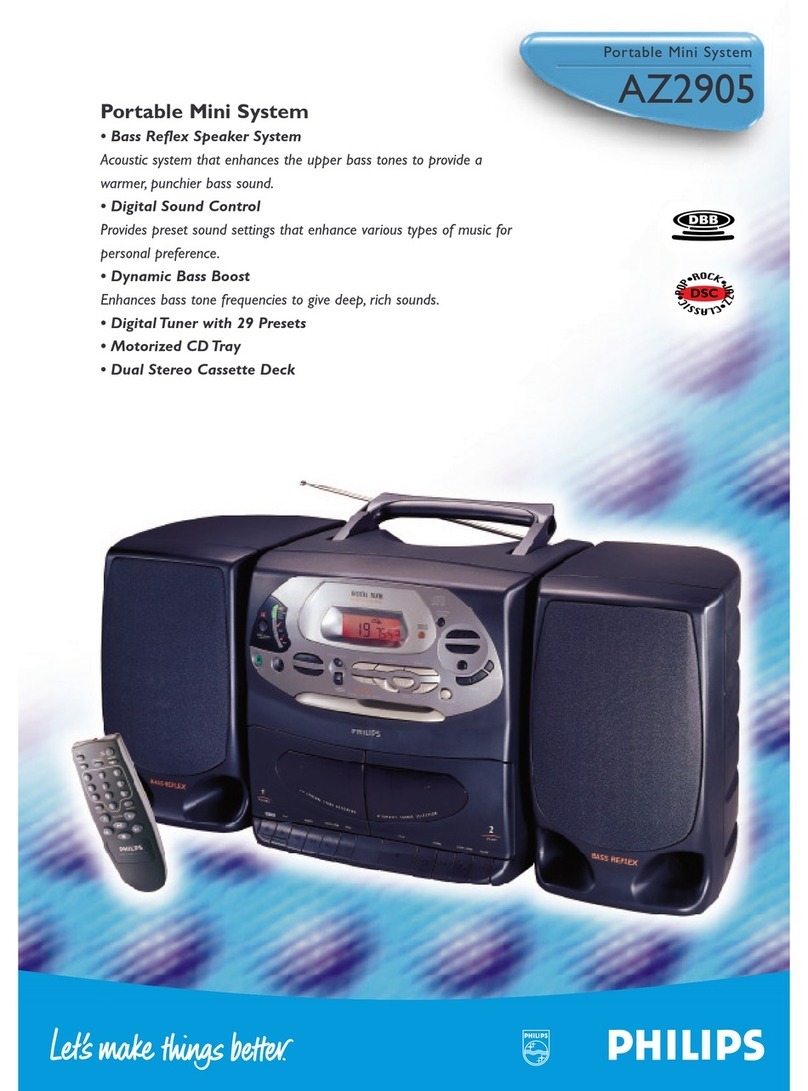 Philips AZ2905/17 Specifications