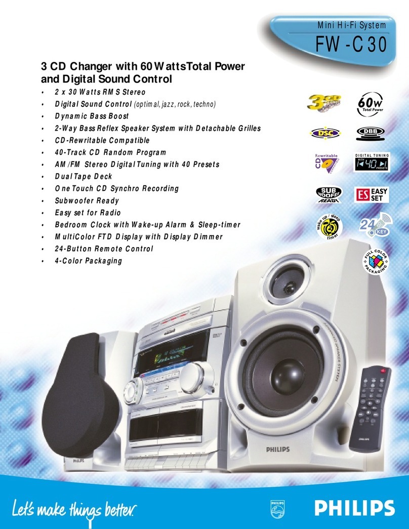 Philips FW-C30 Specifications