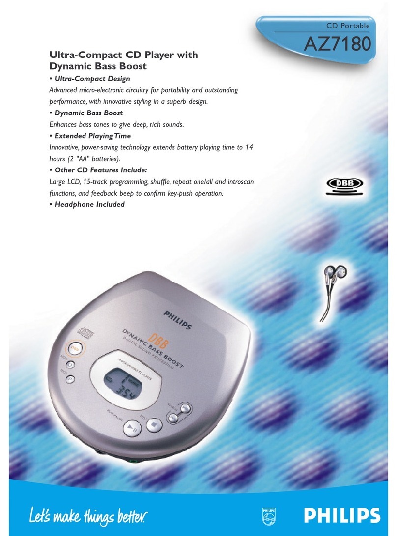 Philips AZ 7180 Specifications