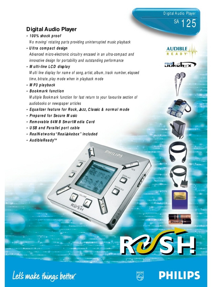 Philips SA 125 User manual