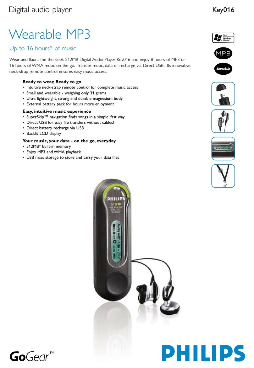 Philips GoGear KEY016 User manual
