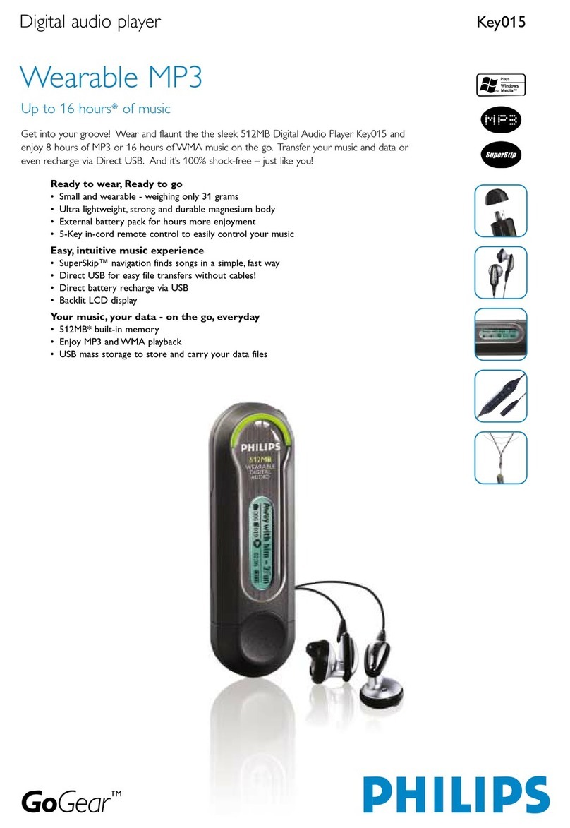 Philips GoGear KEY015 User manual