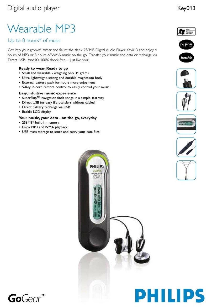 Philips GoGear KEY013 User manual