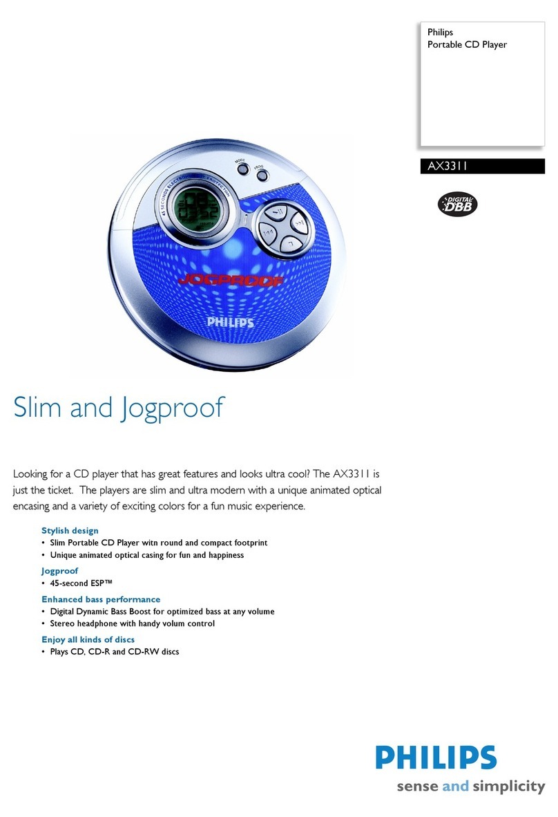 Philips AX3311 Specifications