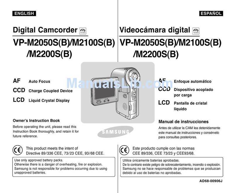 Samsung VP-M2100B Owner's manual