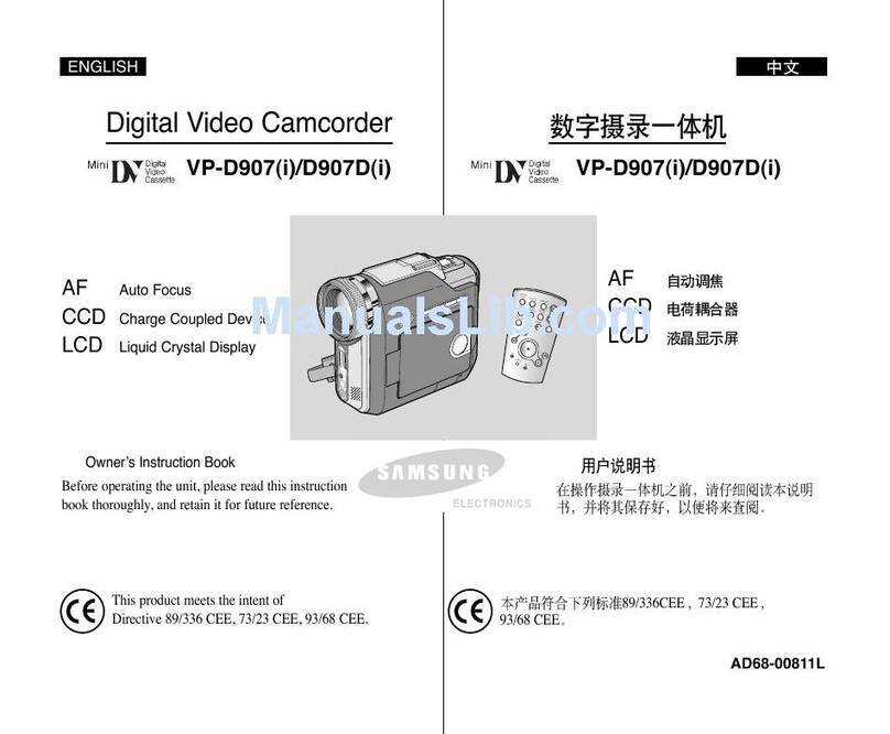 Samsung VP-D907 Owner's manual