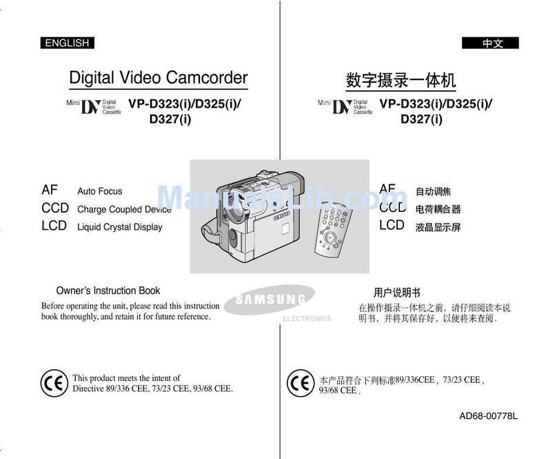 Samsung VP-D323 Owner's manual