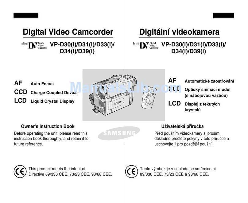 Samsung VP-D30 Owner's manual