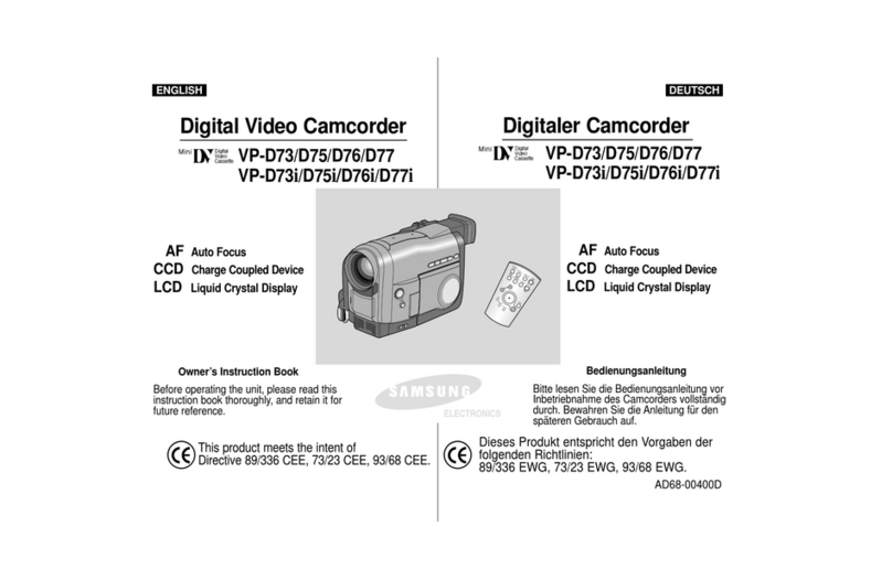 Samsung VP-D70 Owner's instruction book