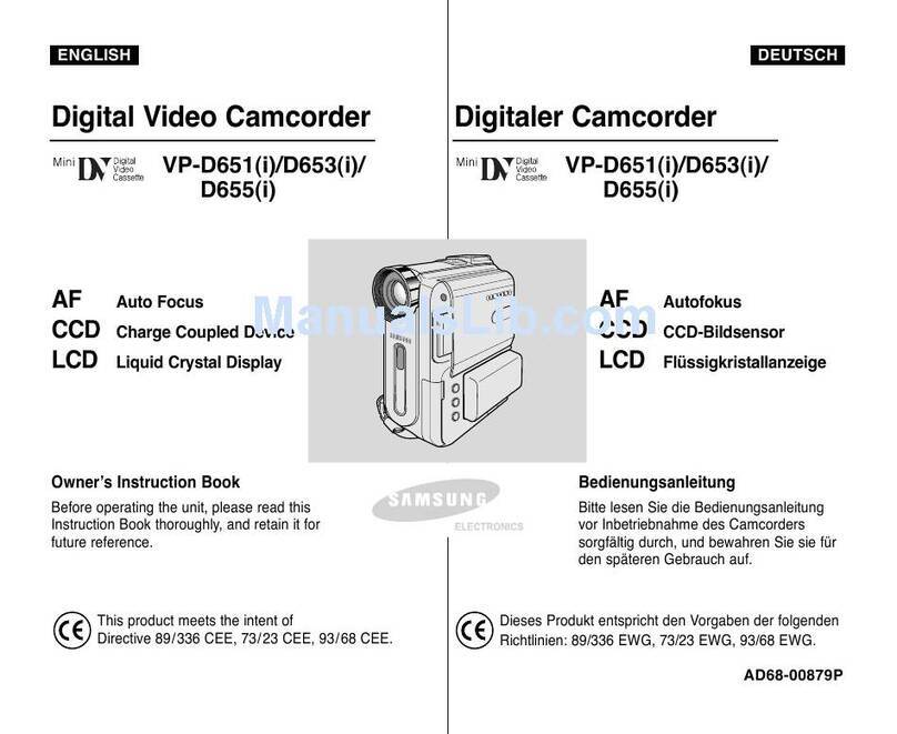 Samsung VP-D655I Owner's manual