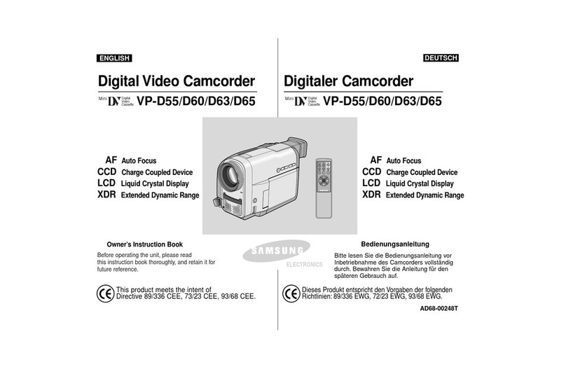 Samsung VP-D55, VP-D60, VP-D65 Owner's instruction book
