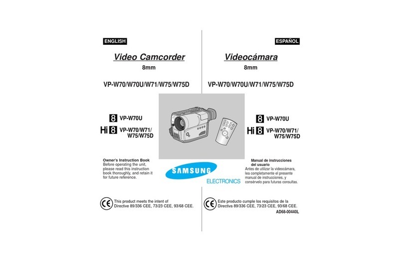 Samsung VP-W70 Owner's manual