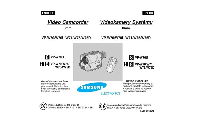 Samsung VP-W70 Owner's manual