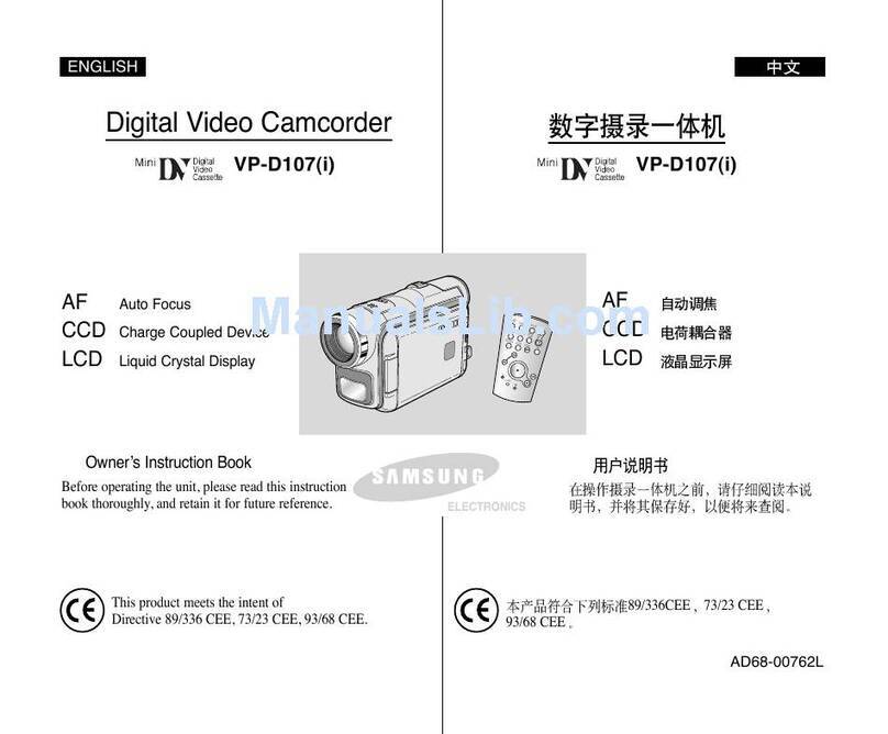 Samsung VP-D107 Owner's manual