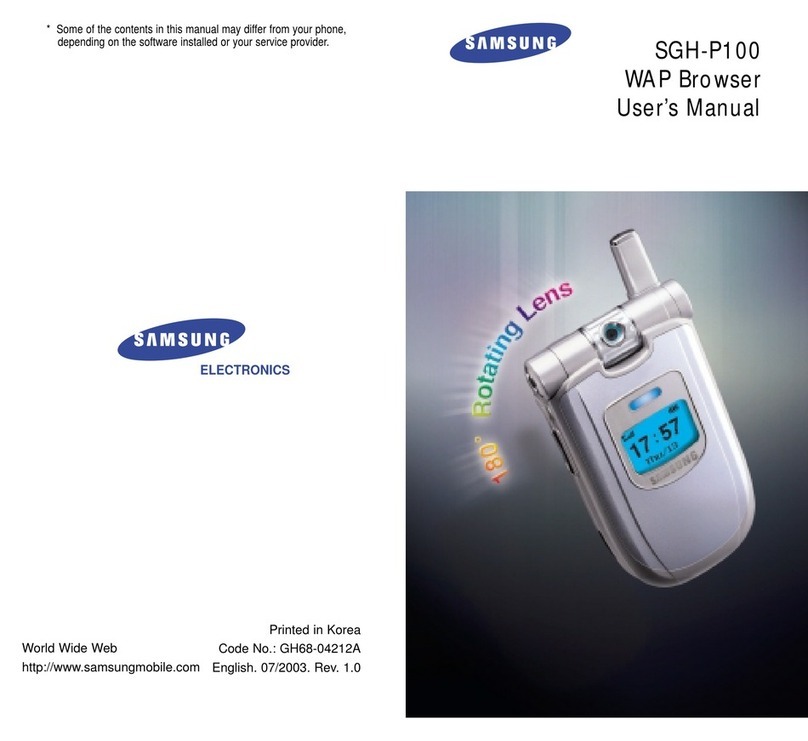 Samsung SGH-P100 user manual