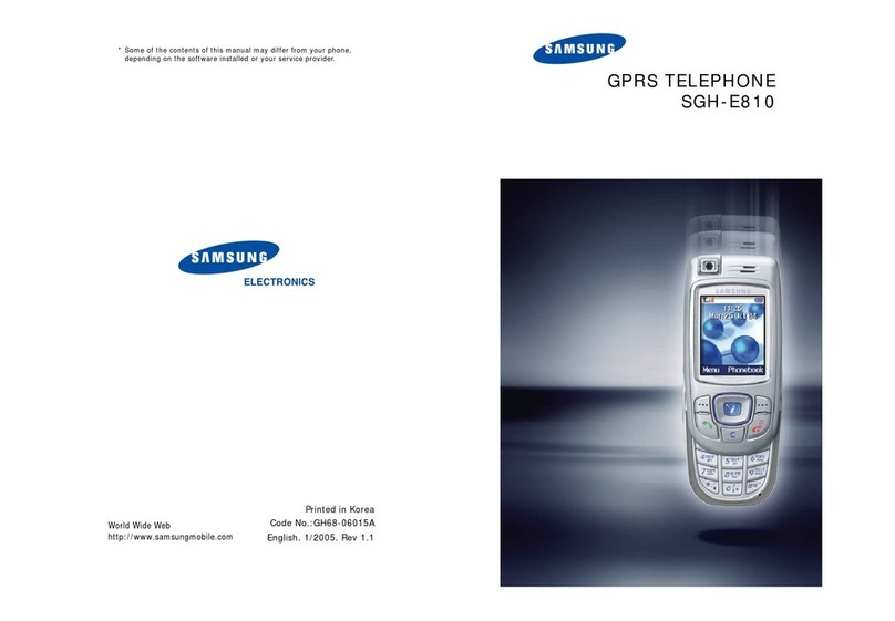 Samsung SGH-E800 User manual