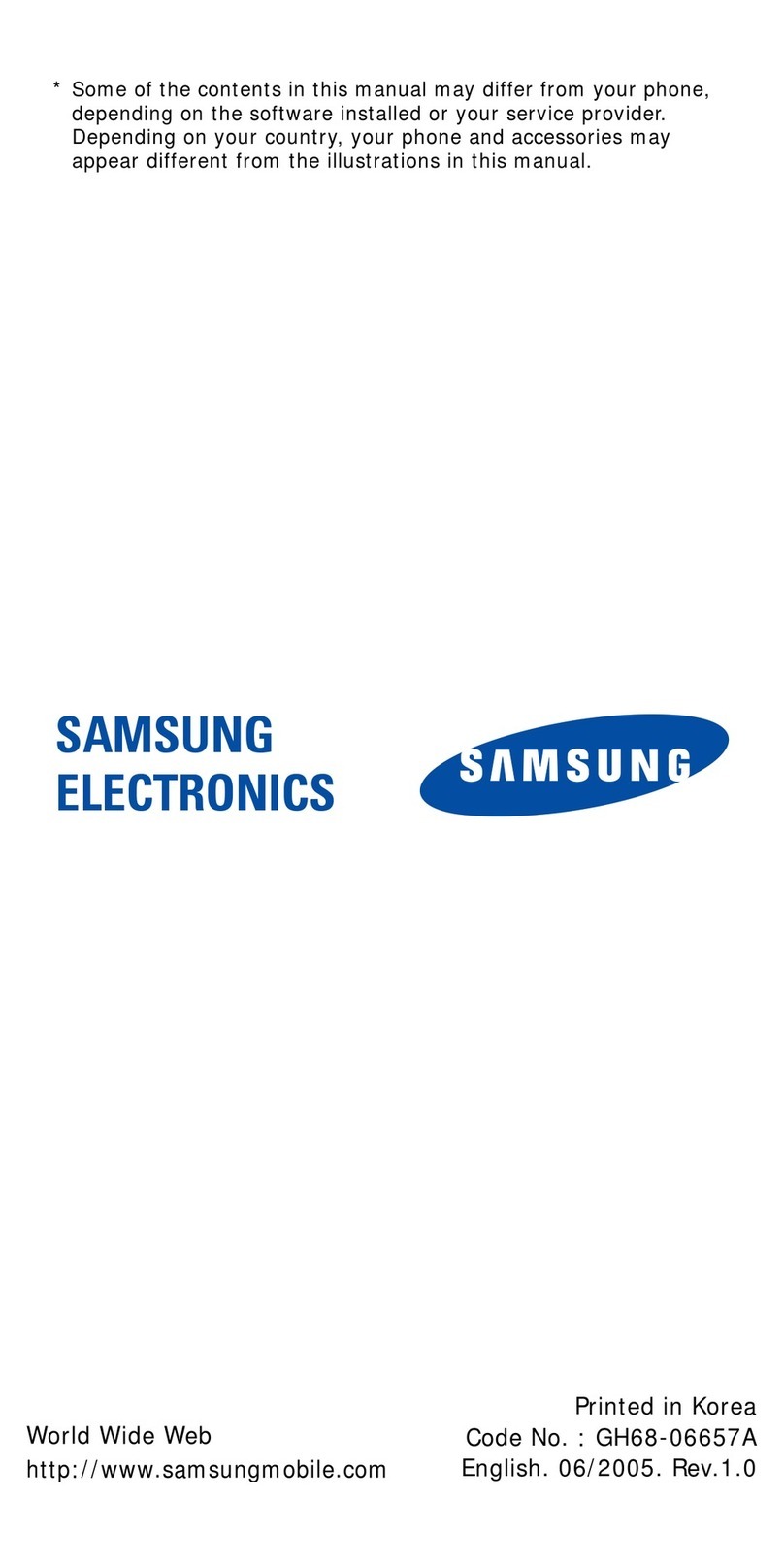 Samsung SCH-X799 User manual