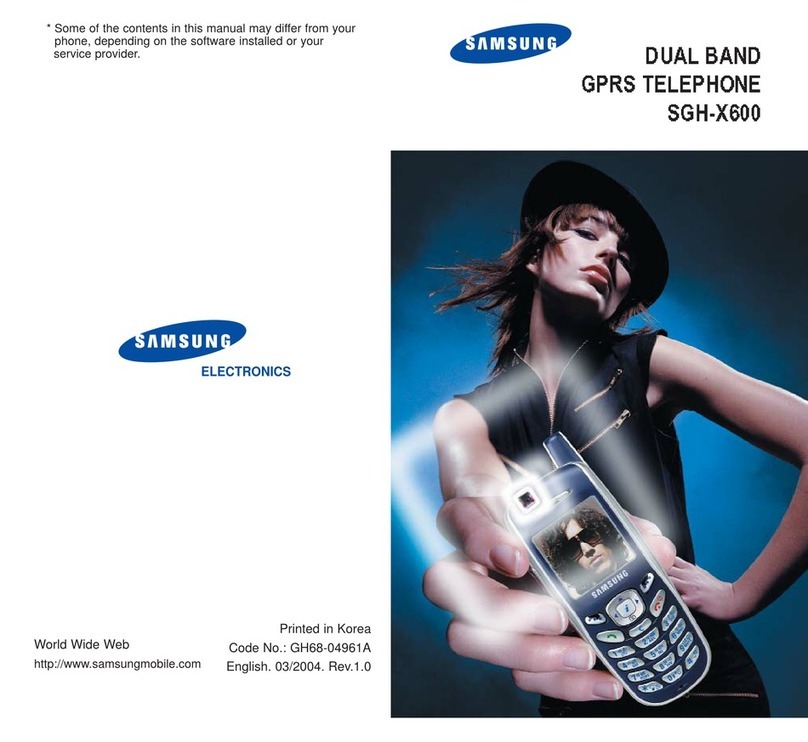 Samsung SGH X600 manual