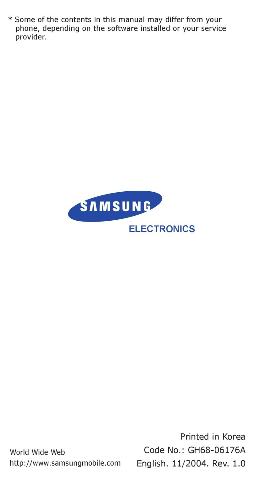 Samsung SGH-X460 User manual Samsung SGH-X460 User manual