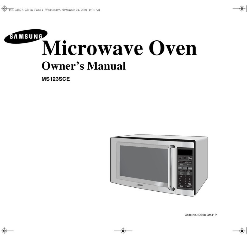 Samsung MS123SCE-1 owner's manual