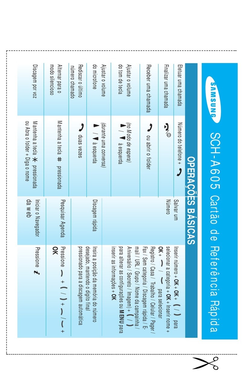 Samsung SCH-A605 Reference guide Samsung SCH-A605 Reference guide