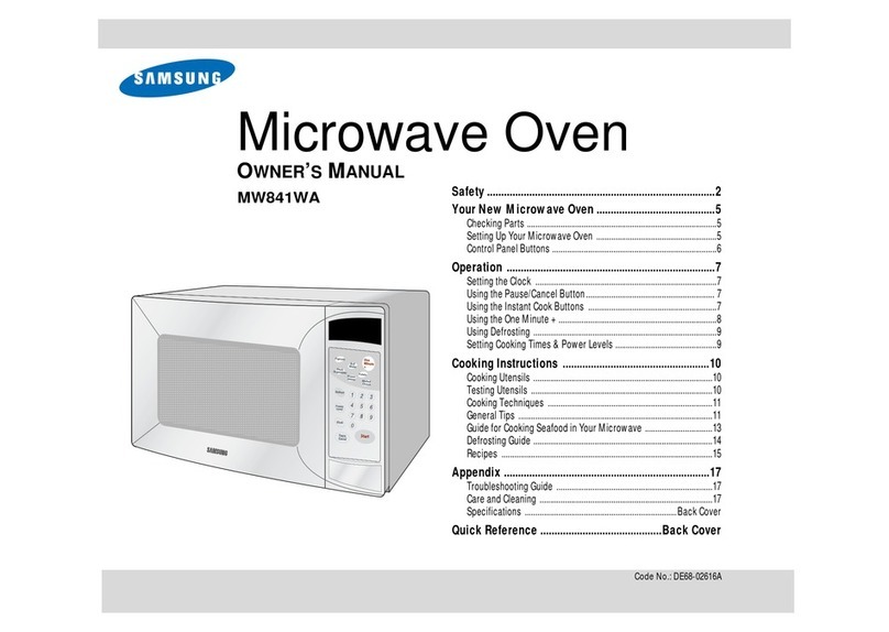 Samsung MW841WA owner's manual