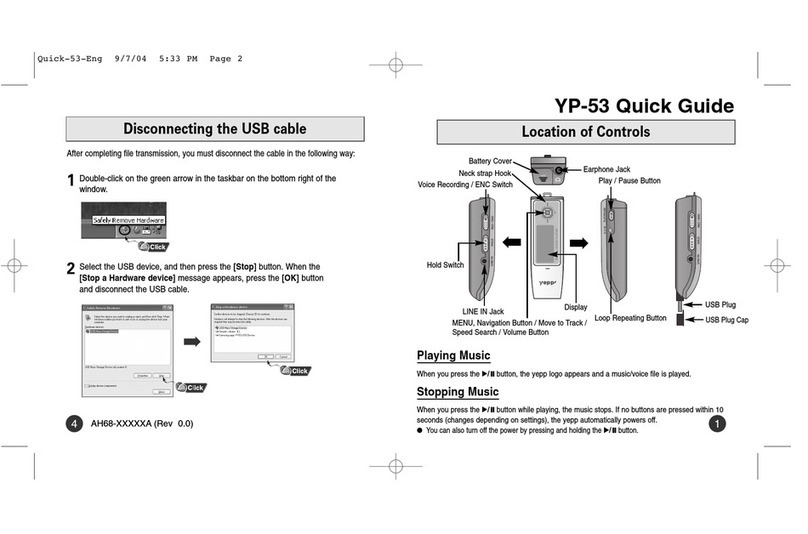 Samsung yepp YP-53 User manual