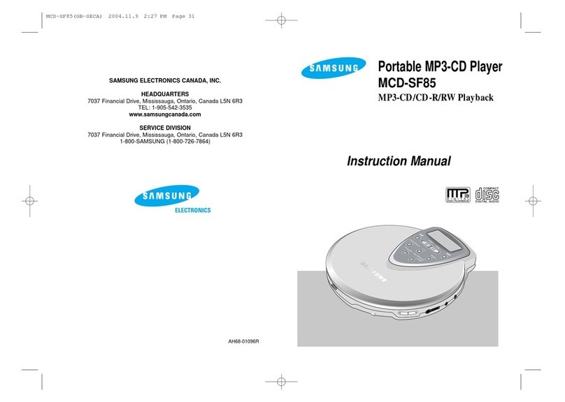 Samsung MCD-SF85 User manual