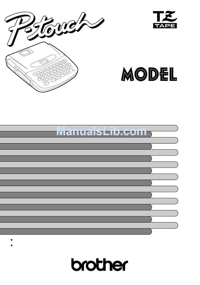 Brother PT 1700 - Electronic Labeler Service manual Brother PT 1700 - Electronic Labeler Service manual