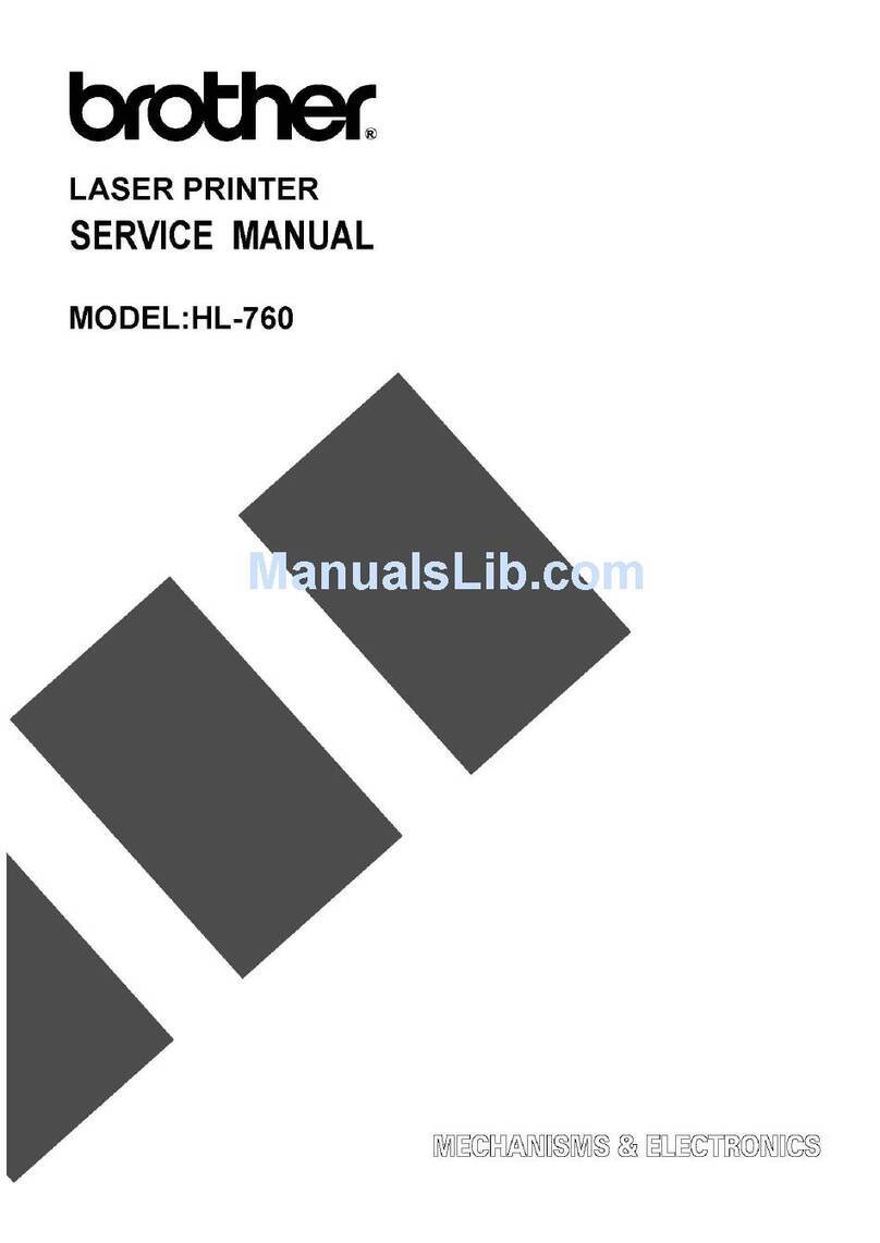 Brother HL 760 - B/W Laser Printer User manual