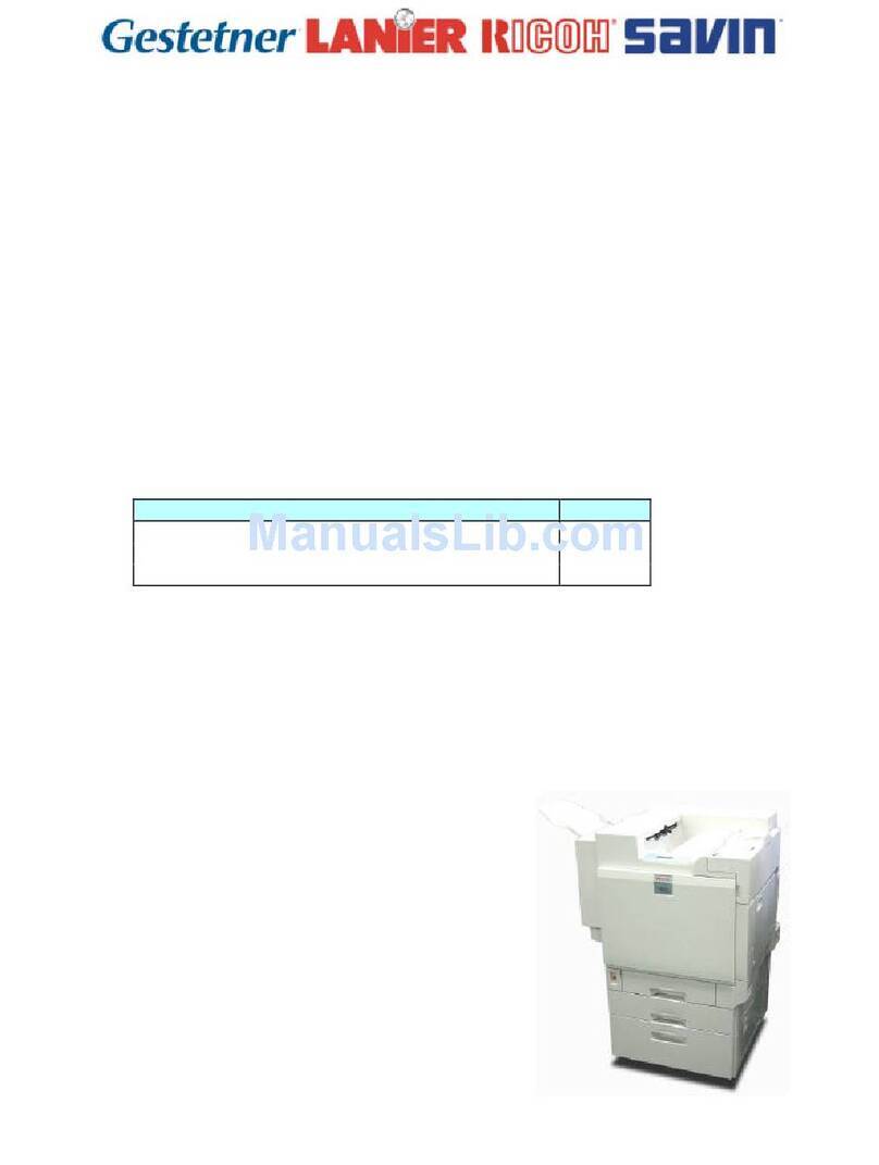 Ricoh CL7200 - Aficio D Color Laser Printer Installation instructions