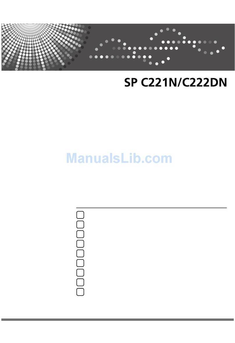 Ricoh C222DN - Aficio SP Color Laser Printer Quick start guide