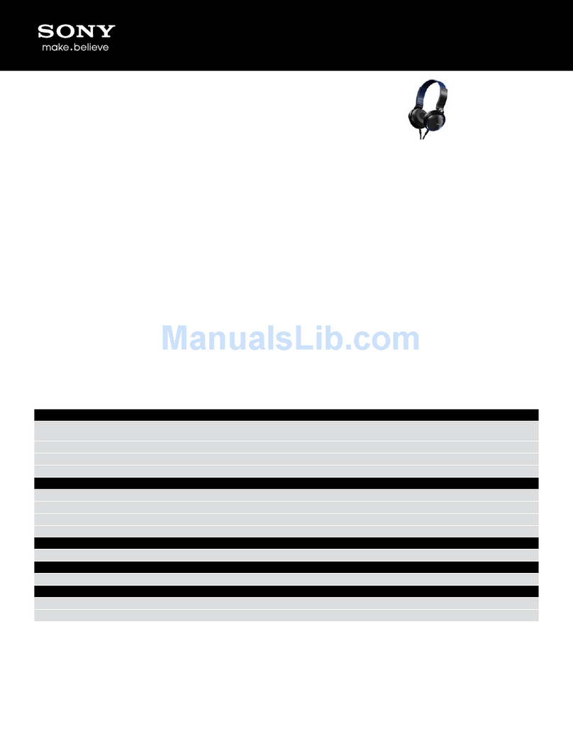 Sony MDR-XB400 User manual