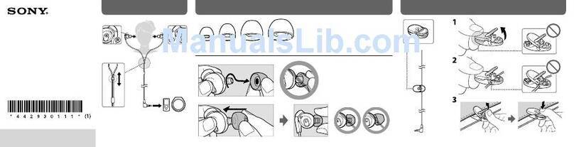 Sony MDR-XB30EX operating instructions