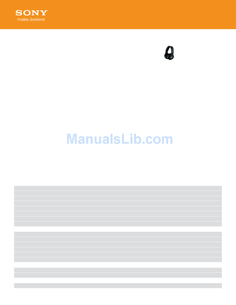Sony MDR-RF985RK User manual