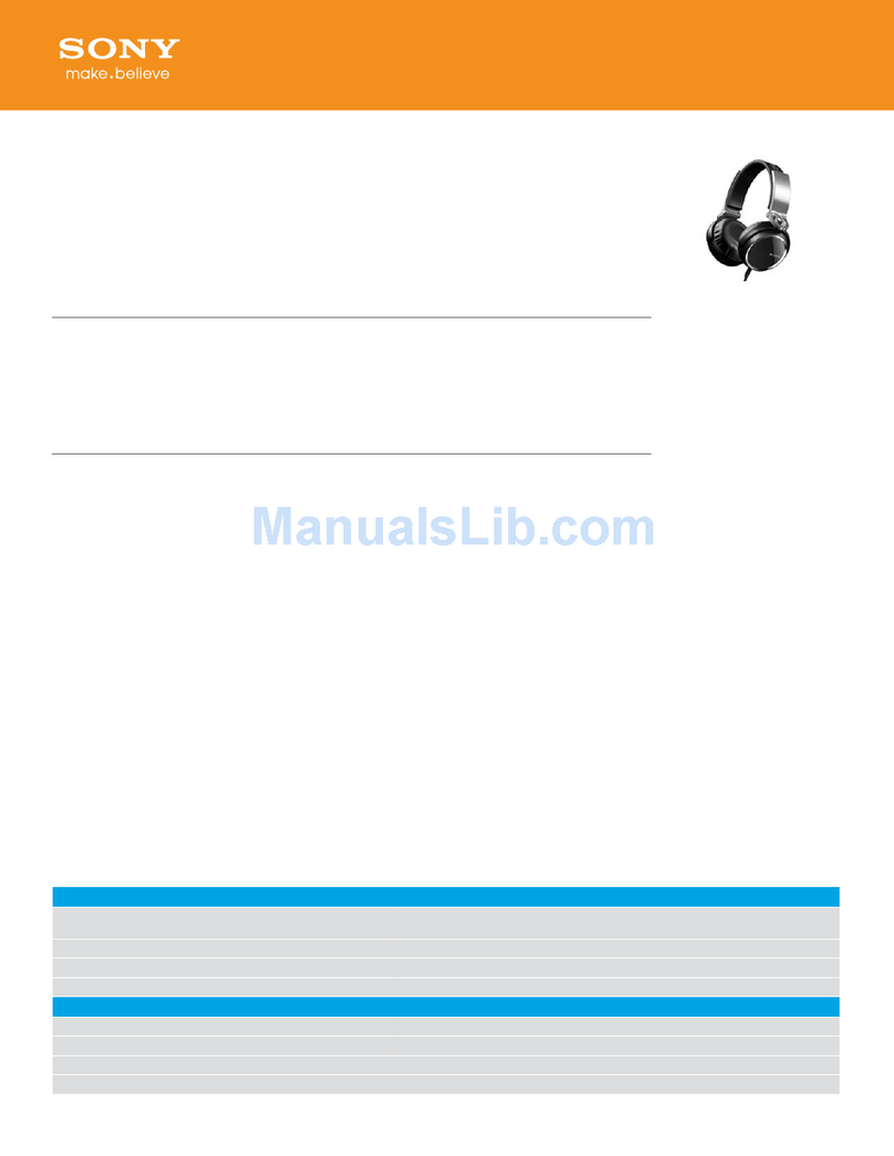 Sony MDR-XB800 User manual