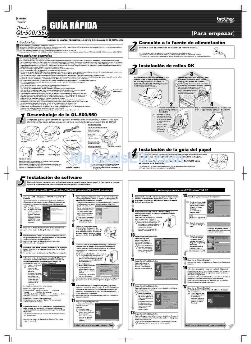 Brother P-Touch QL-500 User manual