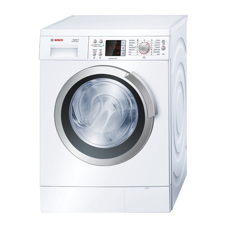 Bosch WAS32462GB Use, Programme User manual