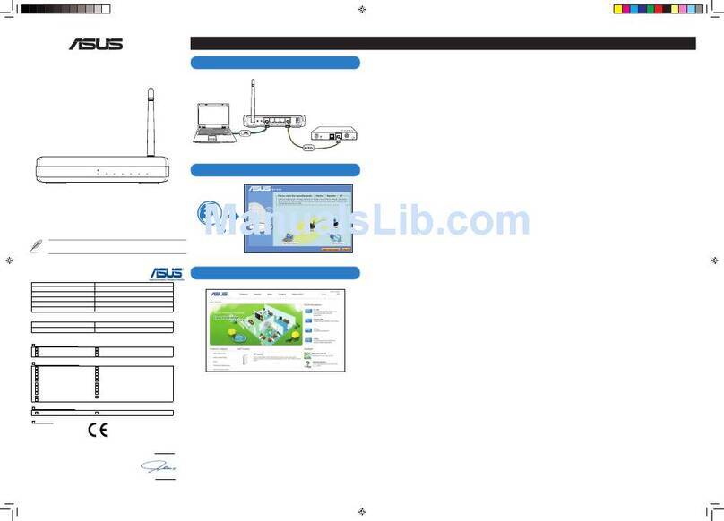 Asus RT-N10 - Wireless Router - 802.11b/g/n User manual