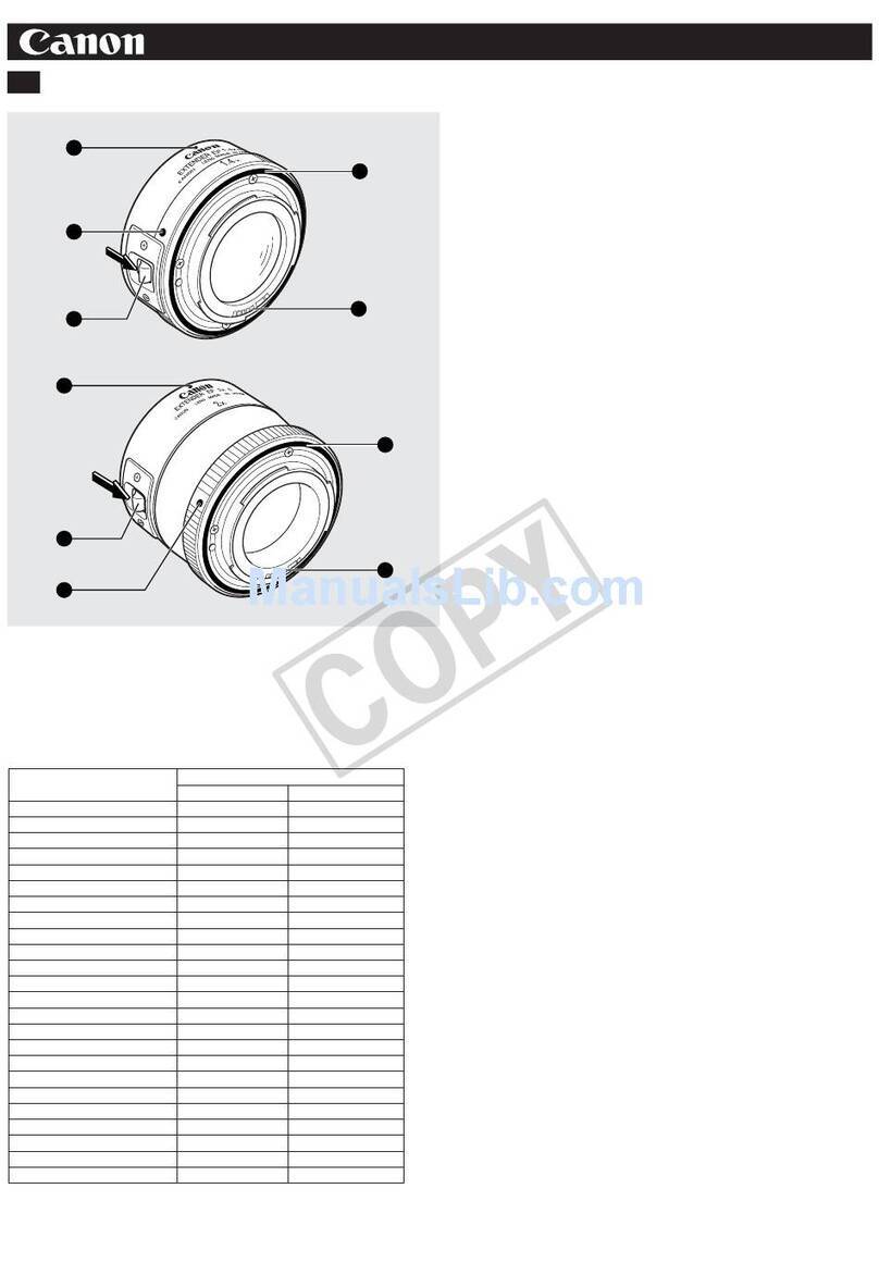 Canon Extender EF 1.4x II instruction manual Canon Extender EF 1.4x II instruction manual