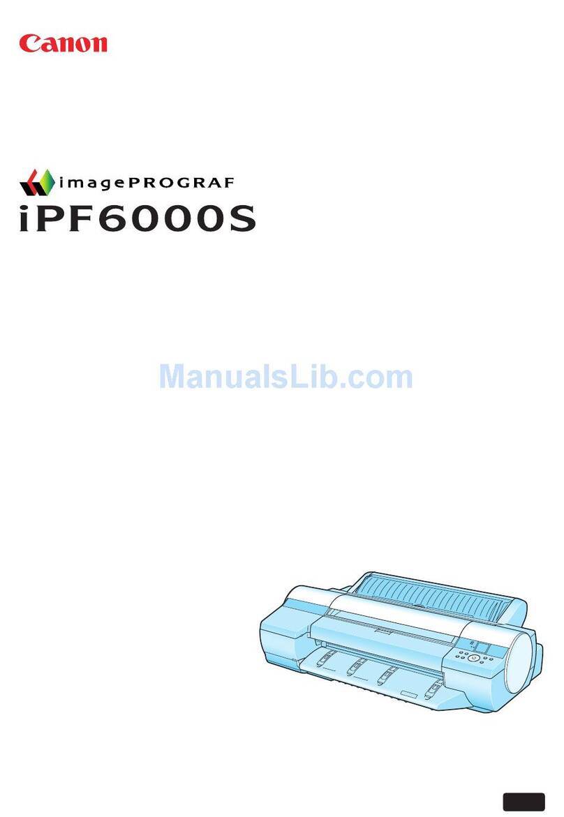 Canon iPF6000S - imagePROGRAF Color Inkjet Printer User manual