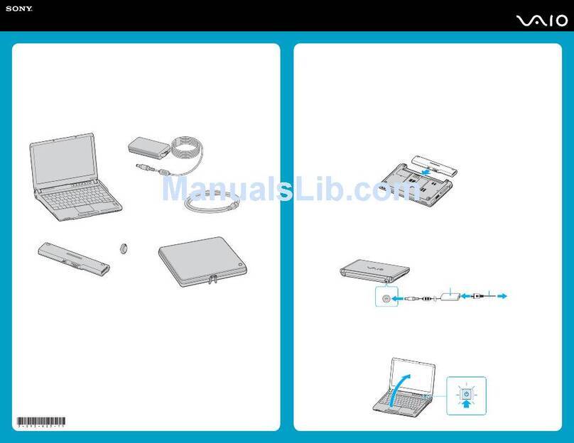 Sony VGN TXN27CN - VAIO - Core Solo 1.33 GHz User manual