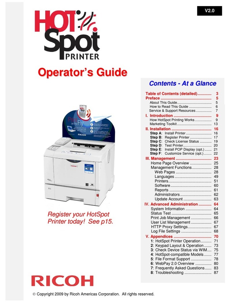 Ricoh Aficio SP 4110N-KP User manual