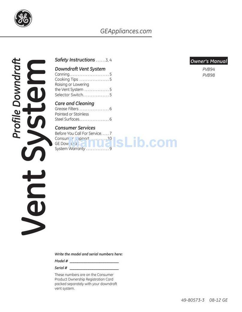 GE PVB98STSS User manual