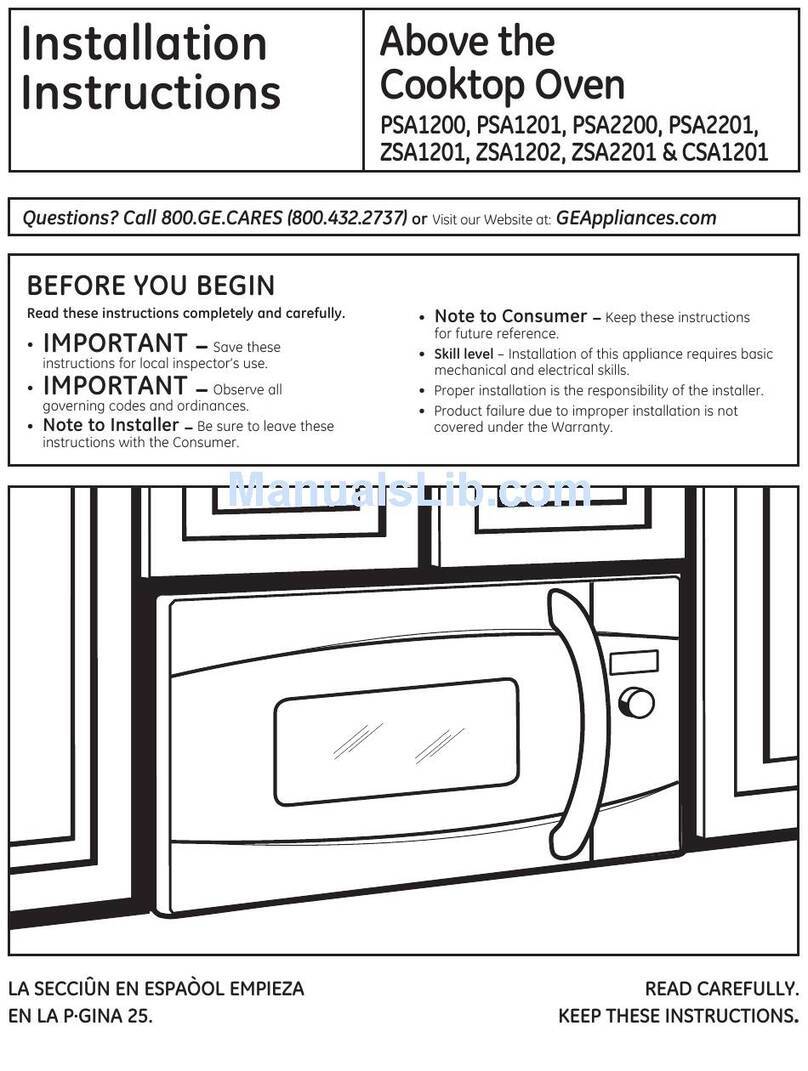 GE PSA2201RSS User manual