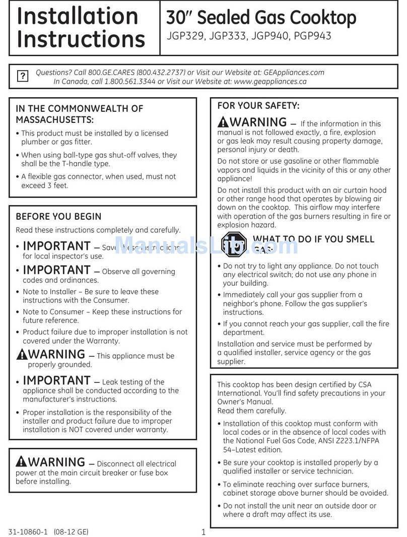 GE JGP940SEKSS User manual