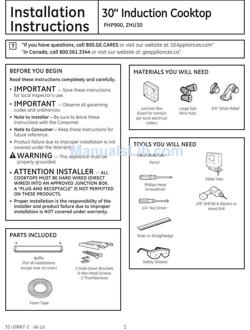 GE Profile PHP900SMSS User manual