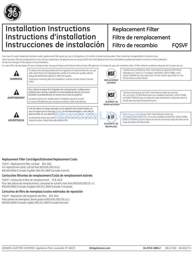 GE FQSVF User manual