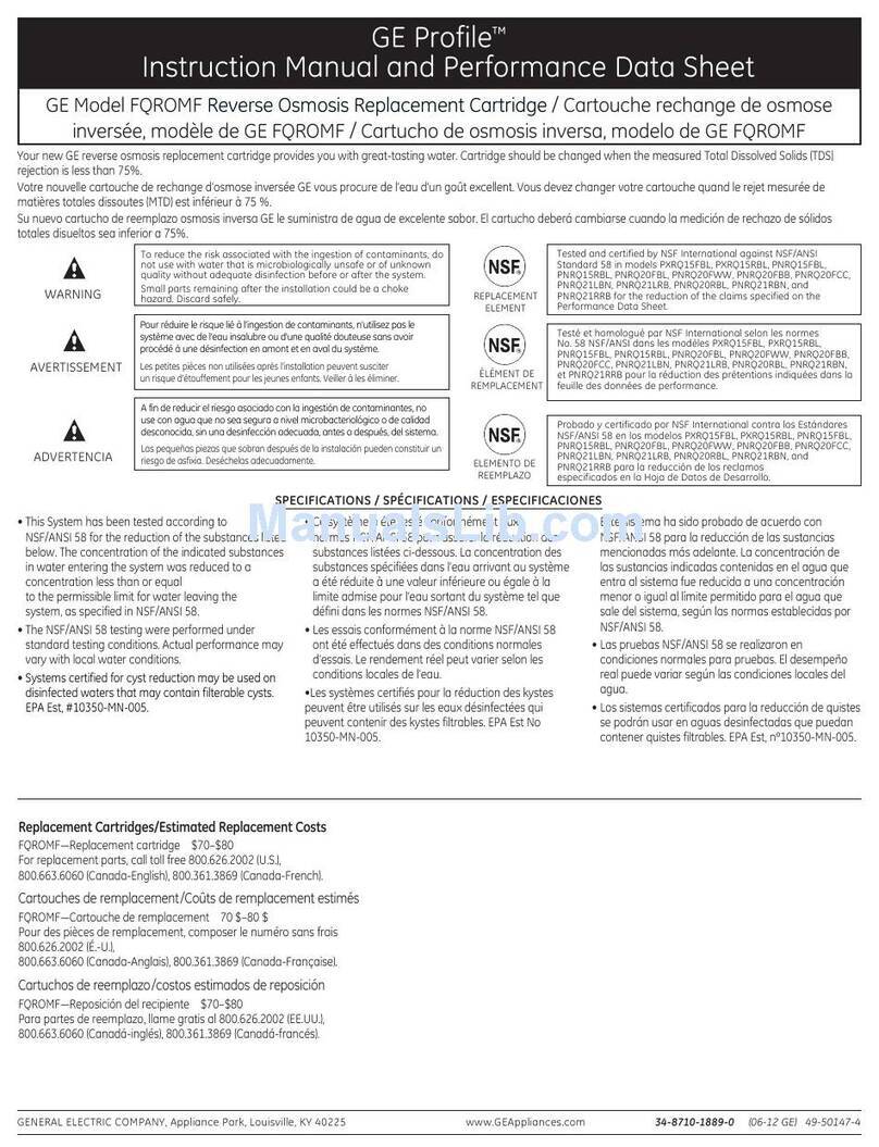 GE Profile FQROMF Owner's Manual & Installation Instructions GE Profile FQROMF Owner's Manual & Installation Instructions