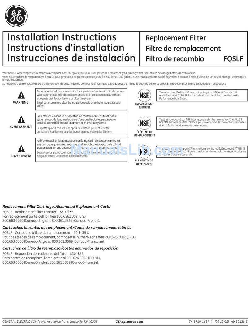 GE FQSLF User manual